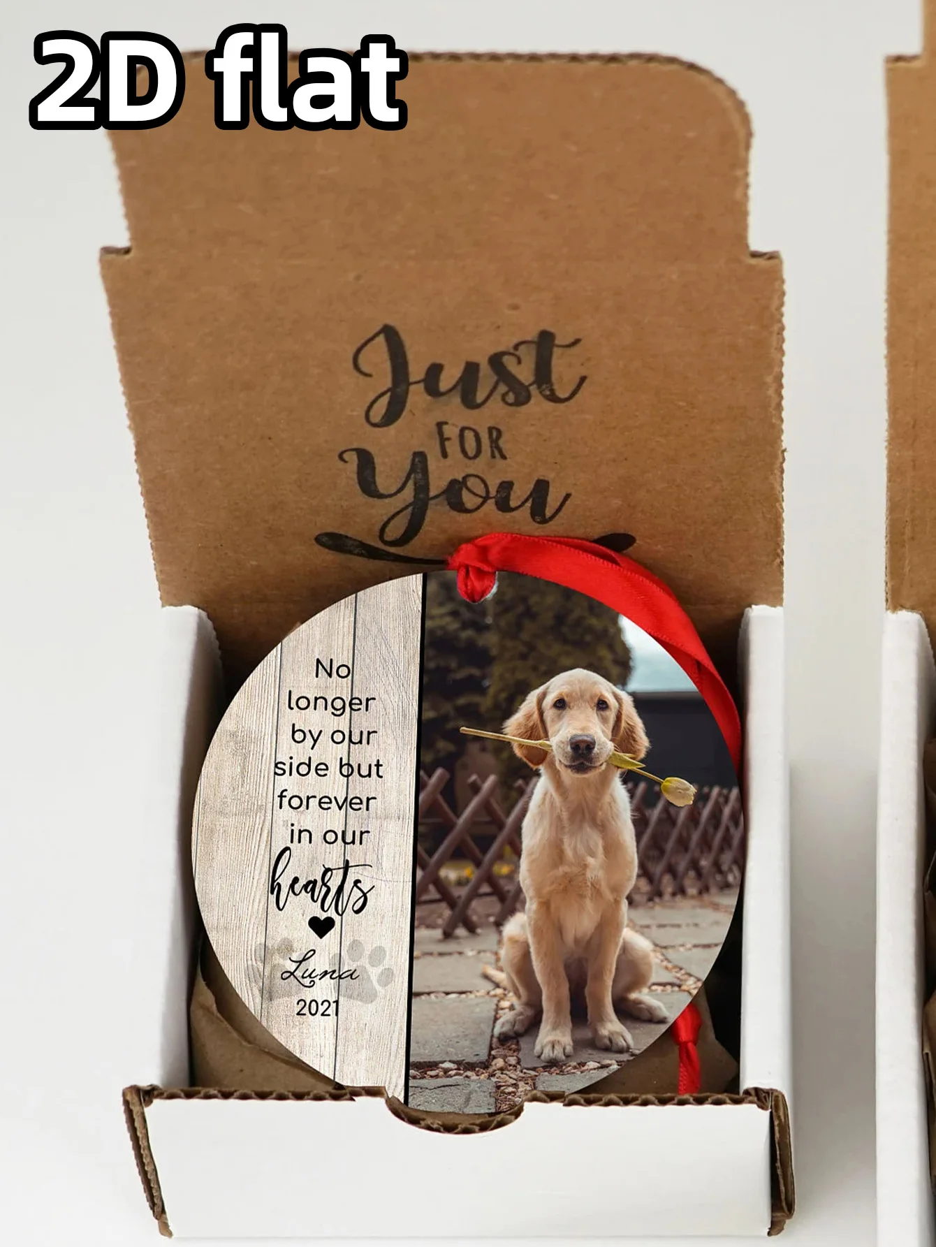 زخرفة تذكارية لعيد الميلاد التذكاري للحيوانات الأليفة - هدية معاطف للكلاب مخصصة - زخرفة صور مخصصة لشجرة العطلات والحيوانات الأليفة #6