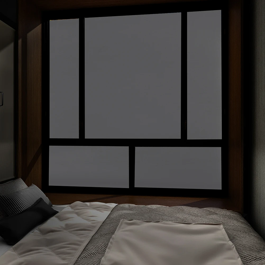 Filme blackout para janela, filme de privacidade reflexivo para animais de estimação, fácil corte, removível, bloqueio uv, adesivo de vidro para quarto, escritório