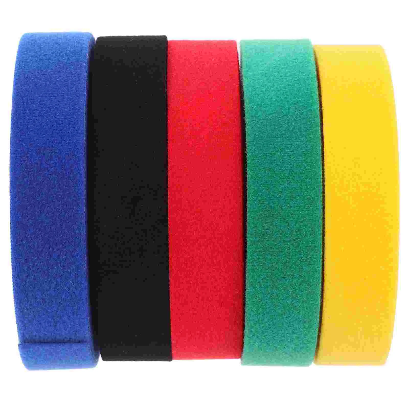 

5pcs Carpet Marking Strips Nylon Self Adhesive Cable Ties Classroom ganization Vibrant Colors Hook Fastening Band Teaching