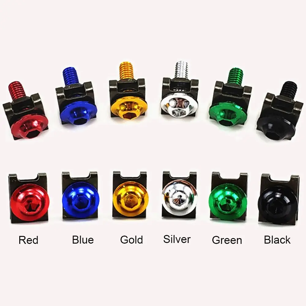 10PCS Multi-Color Fastener Clips Aluminium Motorcycle Fairing Bolts M5 Screws & Nuts Spire Speed Motobike Accessories