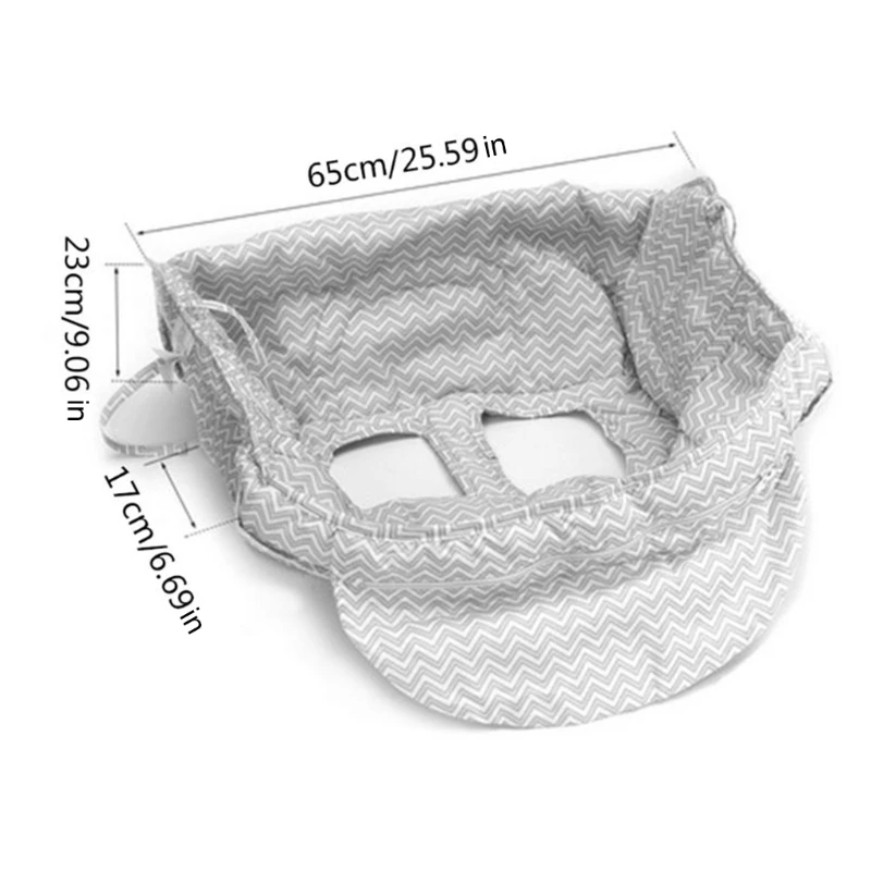 Baby Sit Cover for Shopping Carts and Highchairs, Dustproof Dinning Chair Sit Sleeve Adjustable Safety Strap Included Dropship