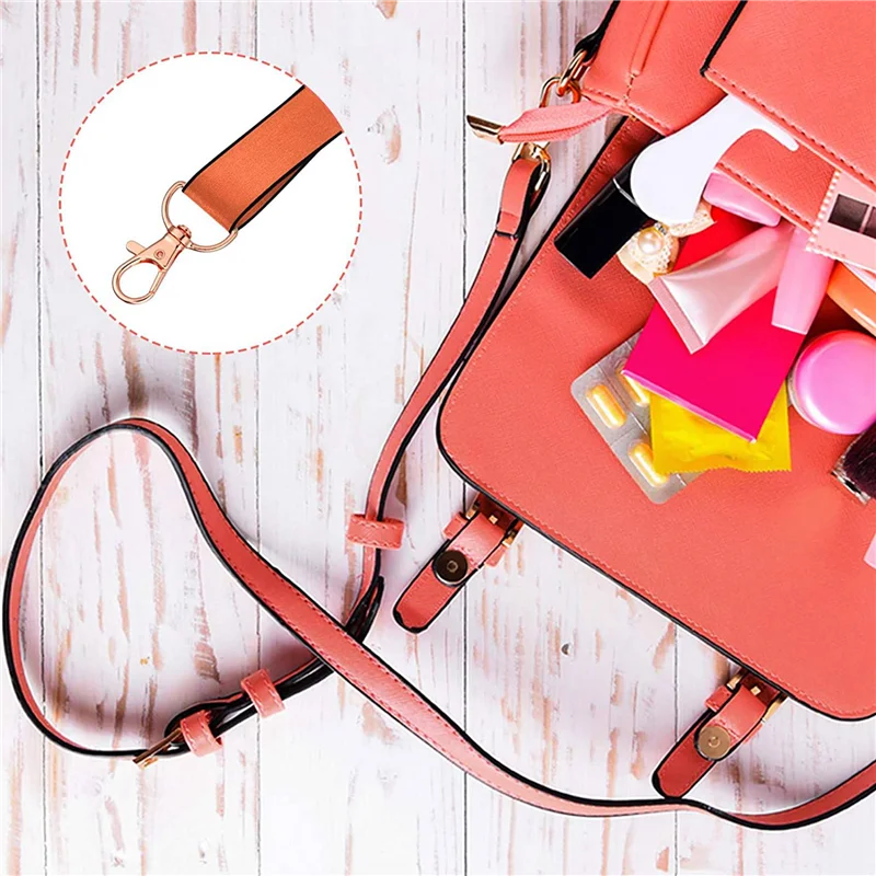 

ABWP-175Pcs Swivel Clasps Lanyard Snap Hooks Keychain Clip Hook Lobster Claw Clasp Metal Hook Clasp With D Rings Rose Gold