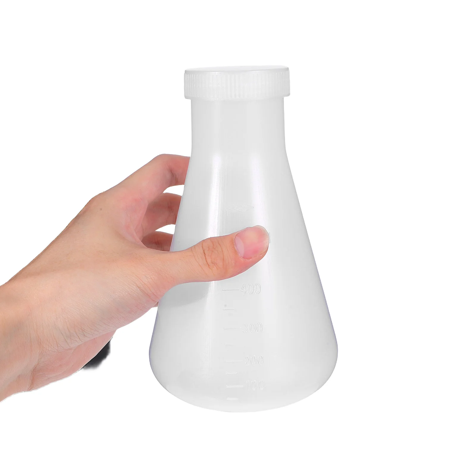 

3 Pcs Beaker Flask Plastic Set Conical for Chemistry Small Graduated White