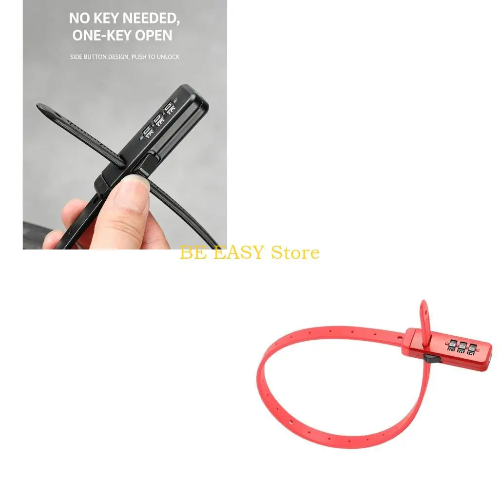 E28F Light Weight Anti Theft Bicycles Lock Easy To Install Portable Adjustable Bicycles Cable Tie Lock Cycling Accessories