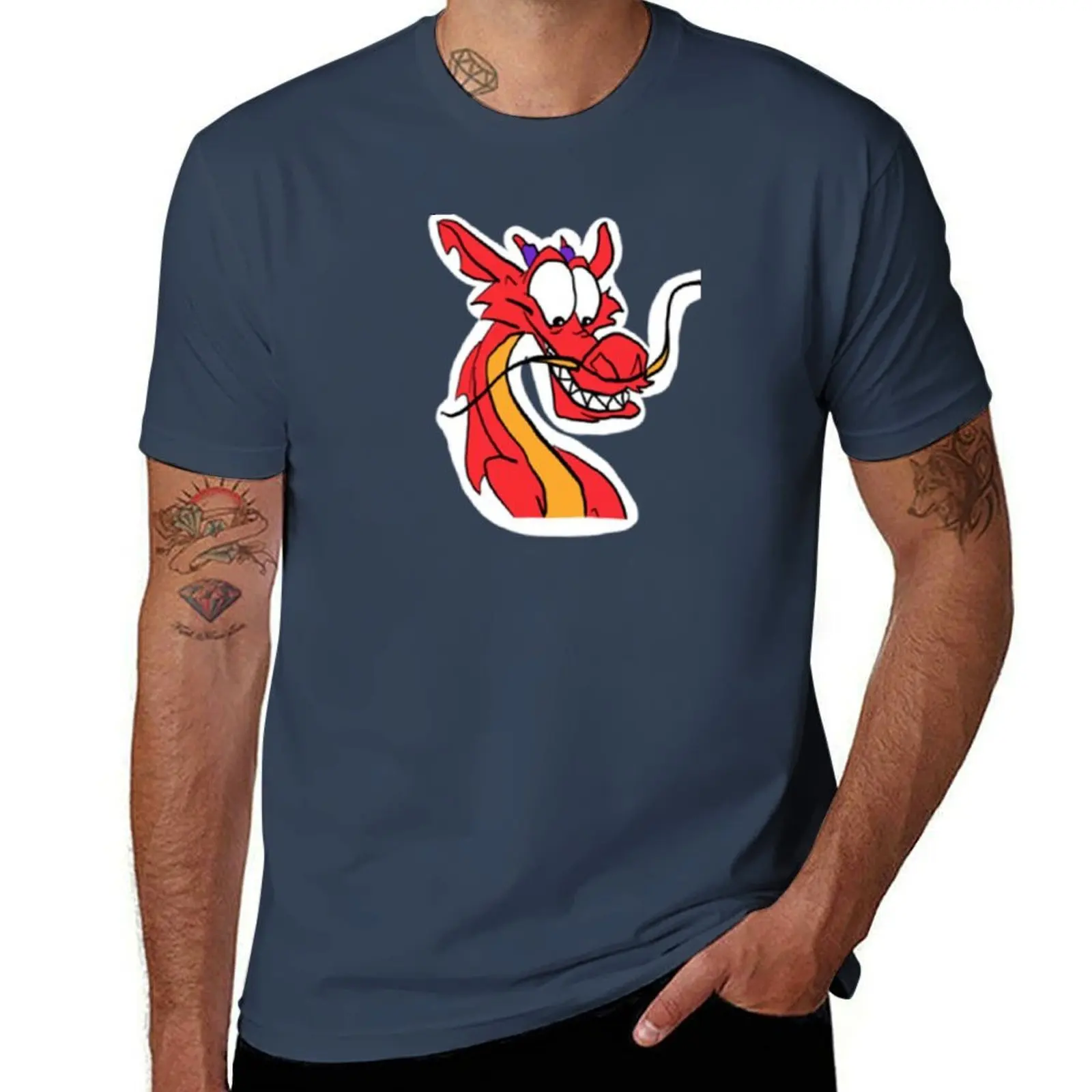 

Mushu T-Shirt Casual Everyday Short Sleeve T-Shirt