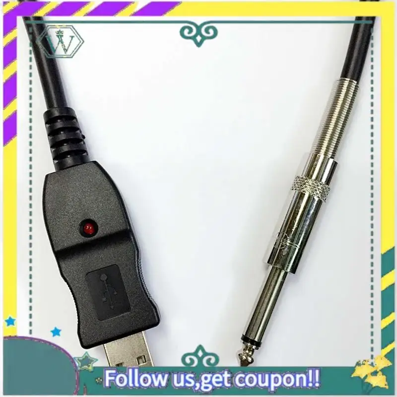 

NEW USB Guitar Cable 16Bit 48 / 44.1KHZ Digital Quality Sound Input Comes With Driver, Plug And Play