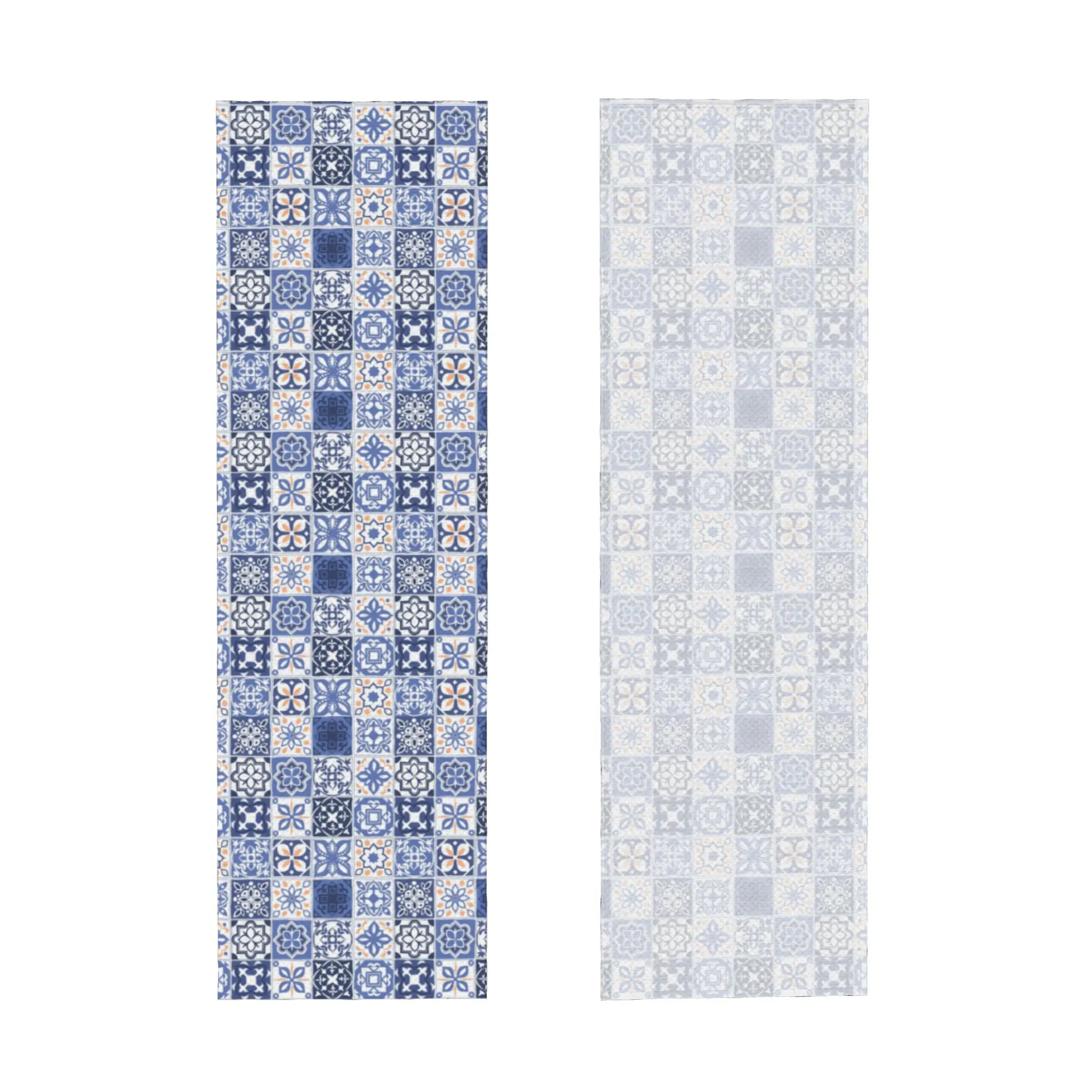 Floral Mediterranean Sicilian Tile Pattern In Blue Cold Exercise Towel Quick Dry Face Towel  Shower Towels