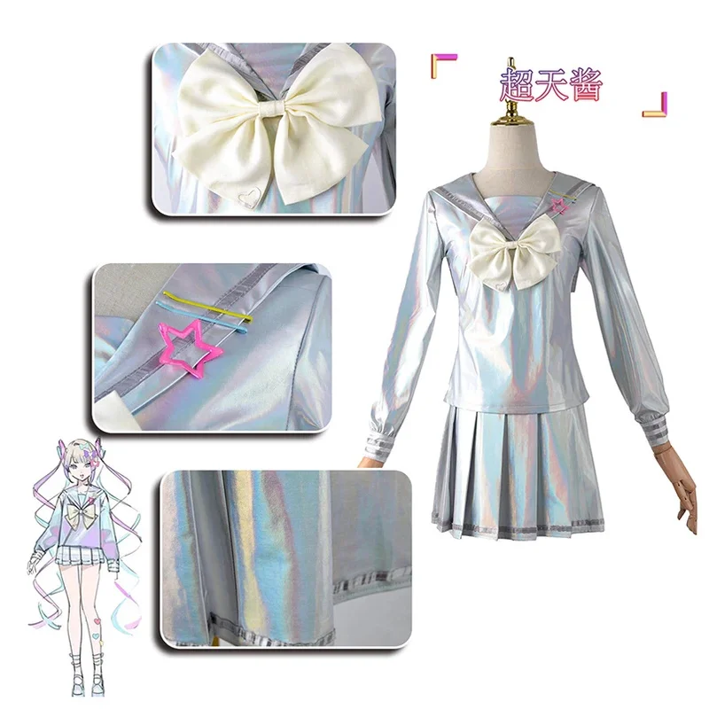 Gioco Needy Girl Overdose KAngel Costume Cosplay Anime JK Parrucca da marinaio Vestito Abyss KAngel Ame Chan Uniforme scolastica Comic Con Outfit
