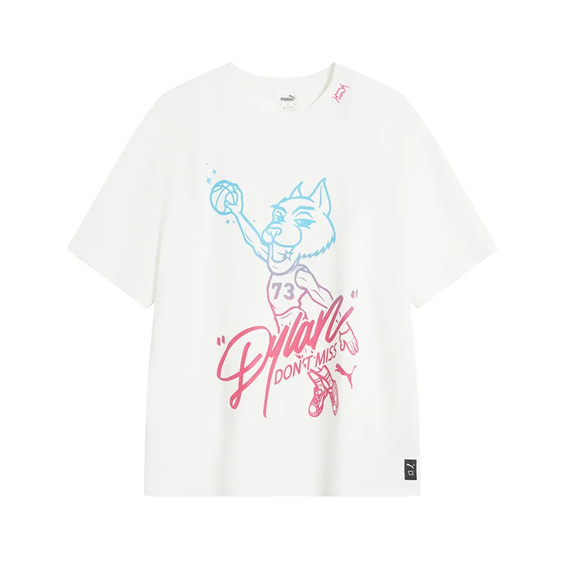 

Белая спортивная одежда Puma, повседневная футболка с короткими рукавами, мужская и женская одежда 62526901