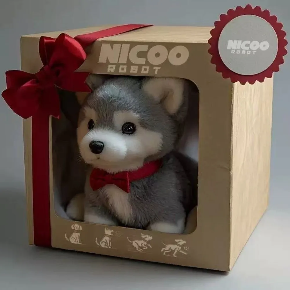 

Fashion Plush Robot Puppy Barking Walking Simulated Puppy Tail Wagging Soft Stuffed Doll Interactive Robotic Pet Kids Toy