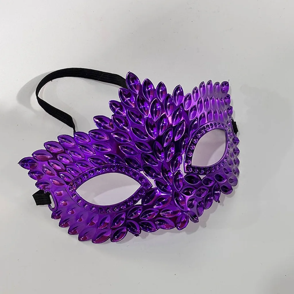 Venetian Masquerade Mask Eye-Catching Decorative Costume Mask Plastic Halloween Mask Delicate For Wedding Dress Up Cosplay