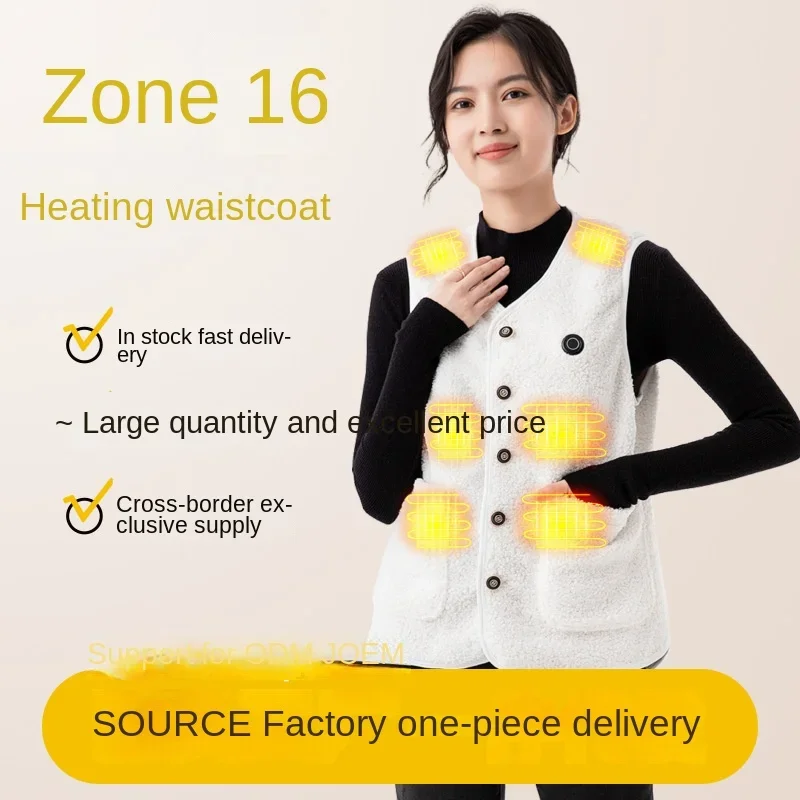 16 Zones Intelligent Temperature Control Charging Warm Undershirt Heating Undershirt Whole Body Electric Heating