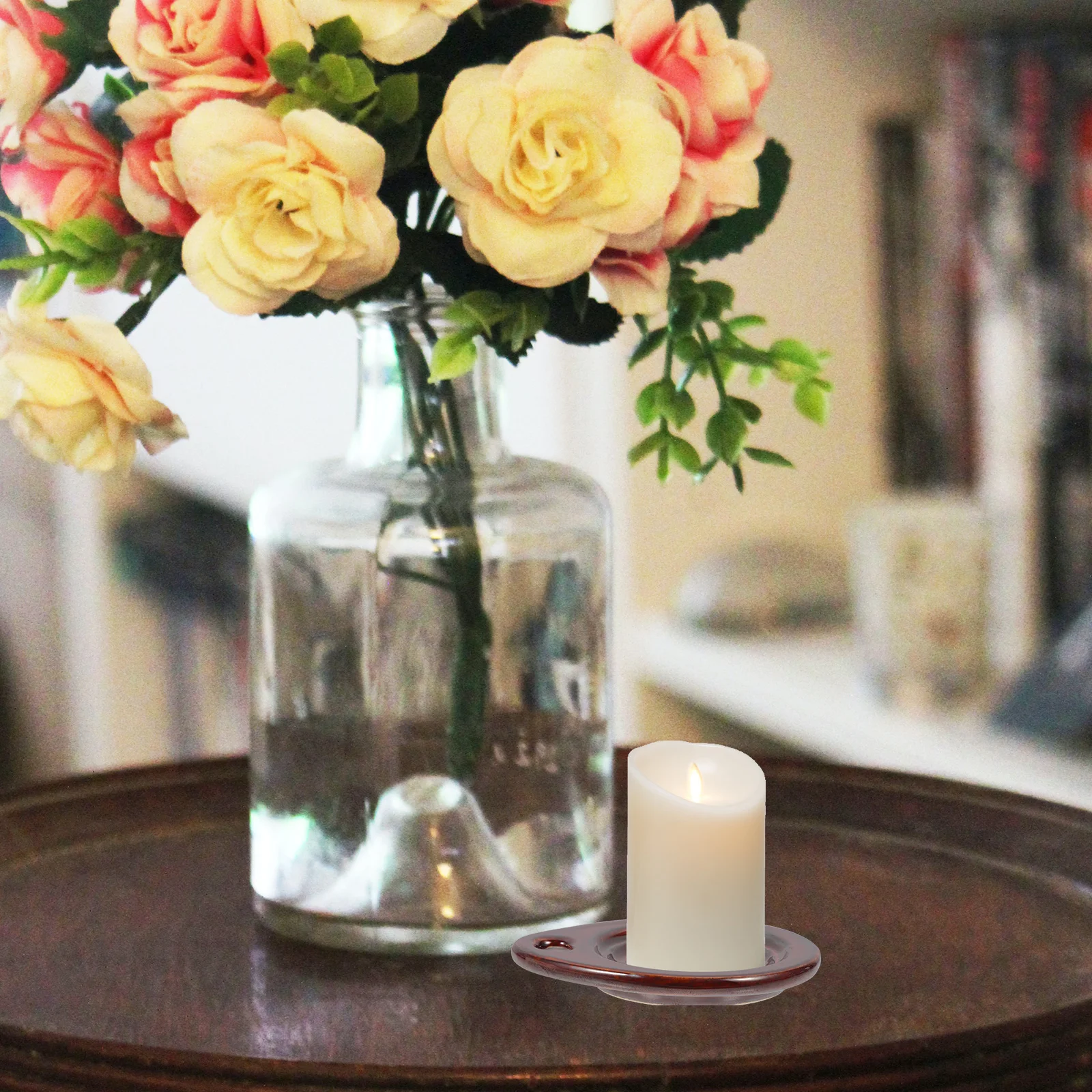 

Ceramic Candlestick Decorative Romantic Holder for Room Restaurant Table Party Use Ceramic Candlestick Table Stand