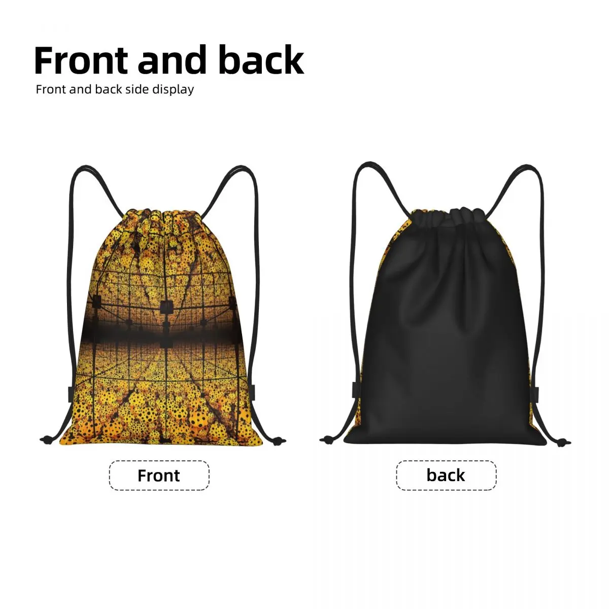 Yayoi Kusama Abstract Painting Drawstring Backpack Women Men Sport Gym Sackpack Foldable Training Bag Sack