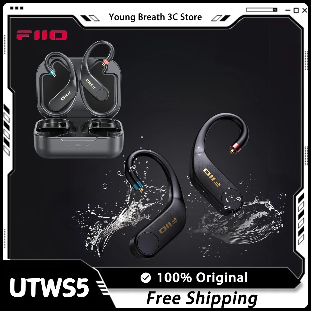 

FiiO UTWS5 2025 True Wireless Bluetooth Earphones Hook & Headphone Amp For IEMs Hi-Res 96kHz/24bit LDAC -MMCX/0.78 2pins Custom