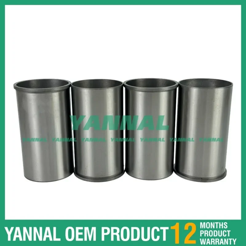 4PCS Cylinder Liners Grade 2 For Isuzu 4JB1 4JB1T Engine Mustang Bobcat