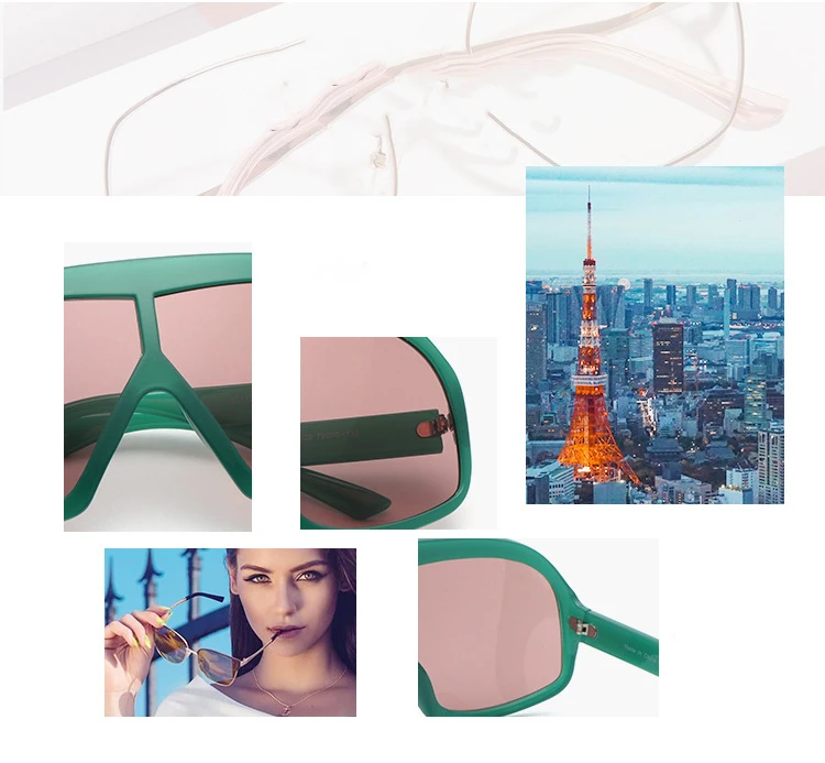 56631 Übergroße Punk-Sonnenbrille für Herren und Damen, modisch, große Größe, UV-Schutz, Reitbrille, Uv400 – Detail 2