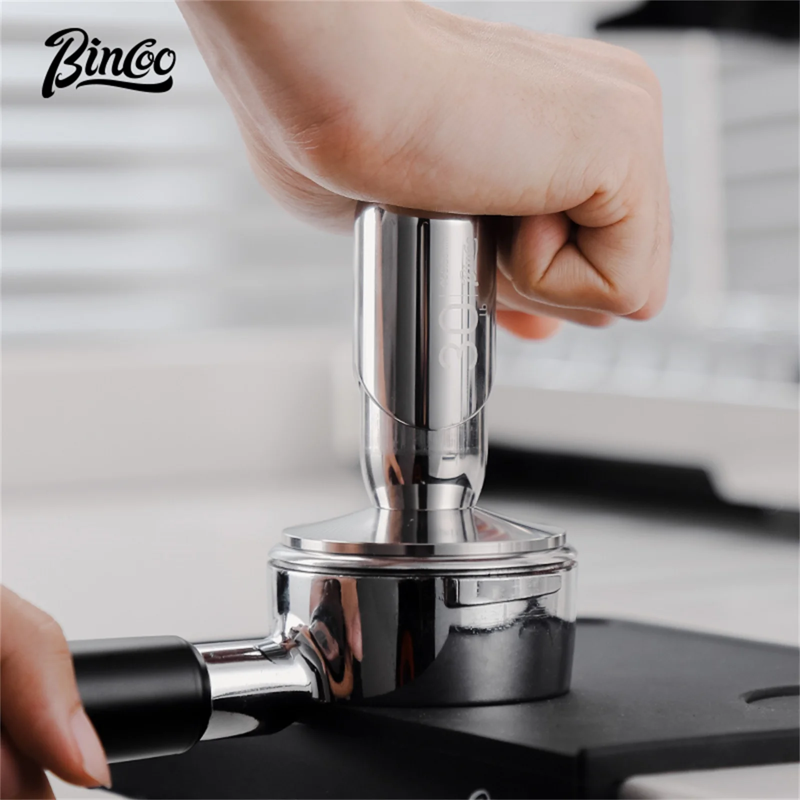 

Тампер Bincoo 30LB с постоянной силой сжатия, 51 мм/58 мм, самовыравнивающийся, предотвращает боковое сжатие, инструмент для бариста