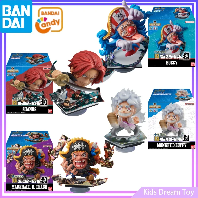 

Оригинальный Bandai BFC в наличии ONEPIECE NIFORMATION Tsкурутное аниме -LUFFY&SHANKS&BUGGY&TEACH - Фигурки, игрушки, Коллекционная модель