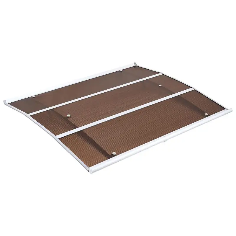 

Awnings for Door Entrance, 37 x 47 in, Exterior Front Door Window Awnings with Drainage & ABS Bracket, Rain Snow Sun Protection, Overhang Polycarbonate Door Canopy for Porch Patio, Brown