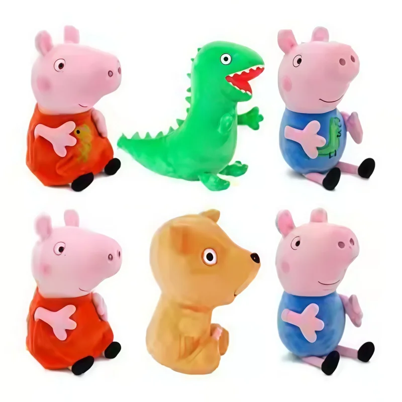 Juguete de peluche Peppa Pig de 19 cm, lindo George, oso de peluche, Sr. Dinosaurio, figura animada, juguete de peluche, regalo de cumpleaños para niños, juguete