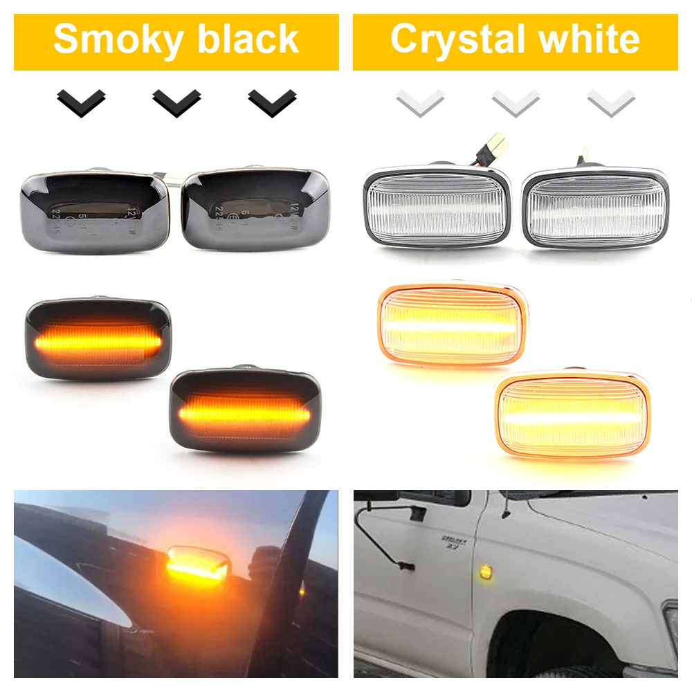 Dynamic LED Flashing Turn Signal Side Marker Lamp Car Light For Toyota Land Cruiser 100/70/80 Prado 90 SeriesFor Lexus LX470