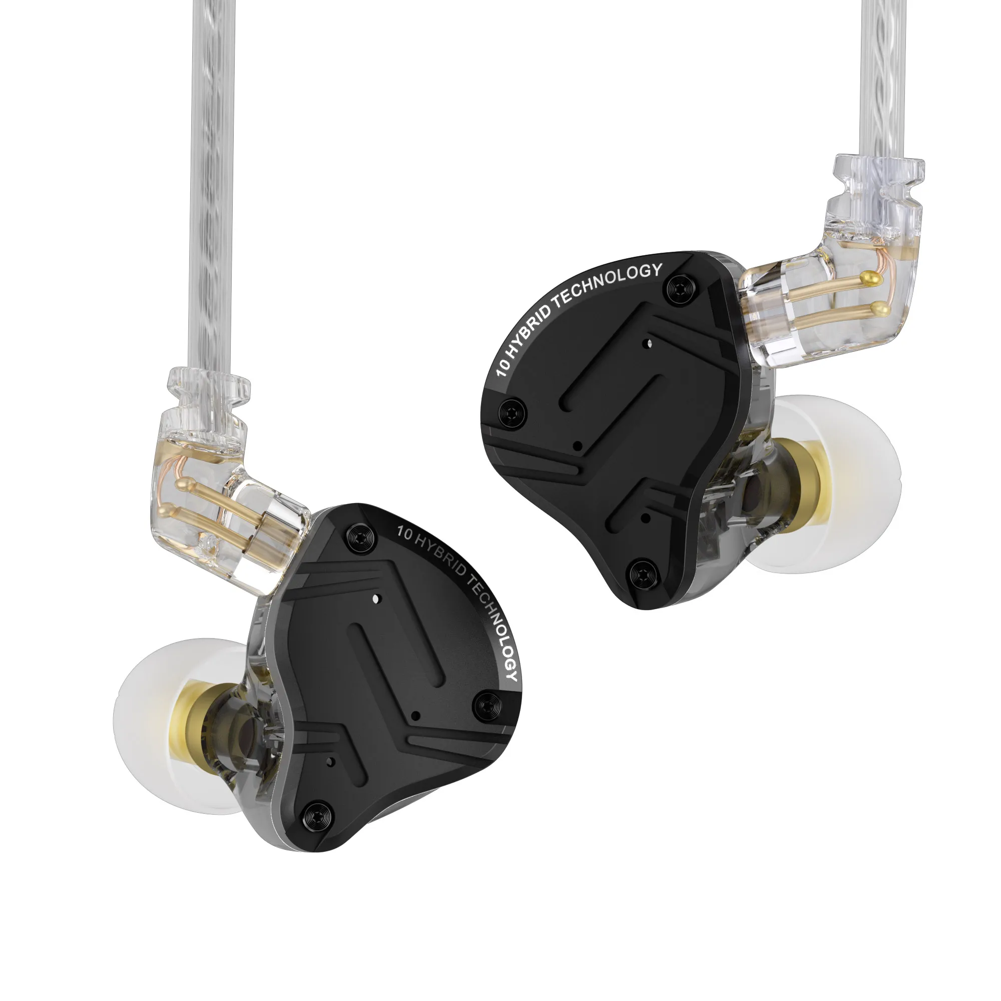 KZ ZS10 Pro X 10MM Dynamic Drvier 2Pin Gold Plated Plug Earphone Music Sport Calling In ear Monitor Headphones IEM ZSX ZST AS10