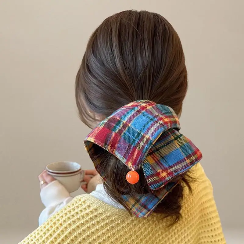 1 قطعة توك شعر المرأة الكورية قوس قزح منقوشة مضحك الحلو Kawaii العلاقات الشعر أغطية الرأس عالية الجودة تنوعا إكسسوارات الشعر #3