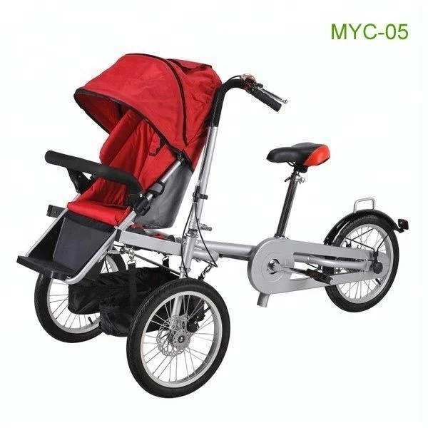 Mom Baby Stroller Bicycle Simple Folding Mother and Baby Bicycle Stroller