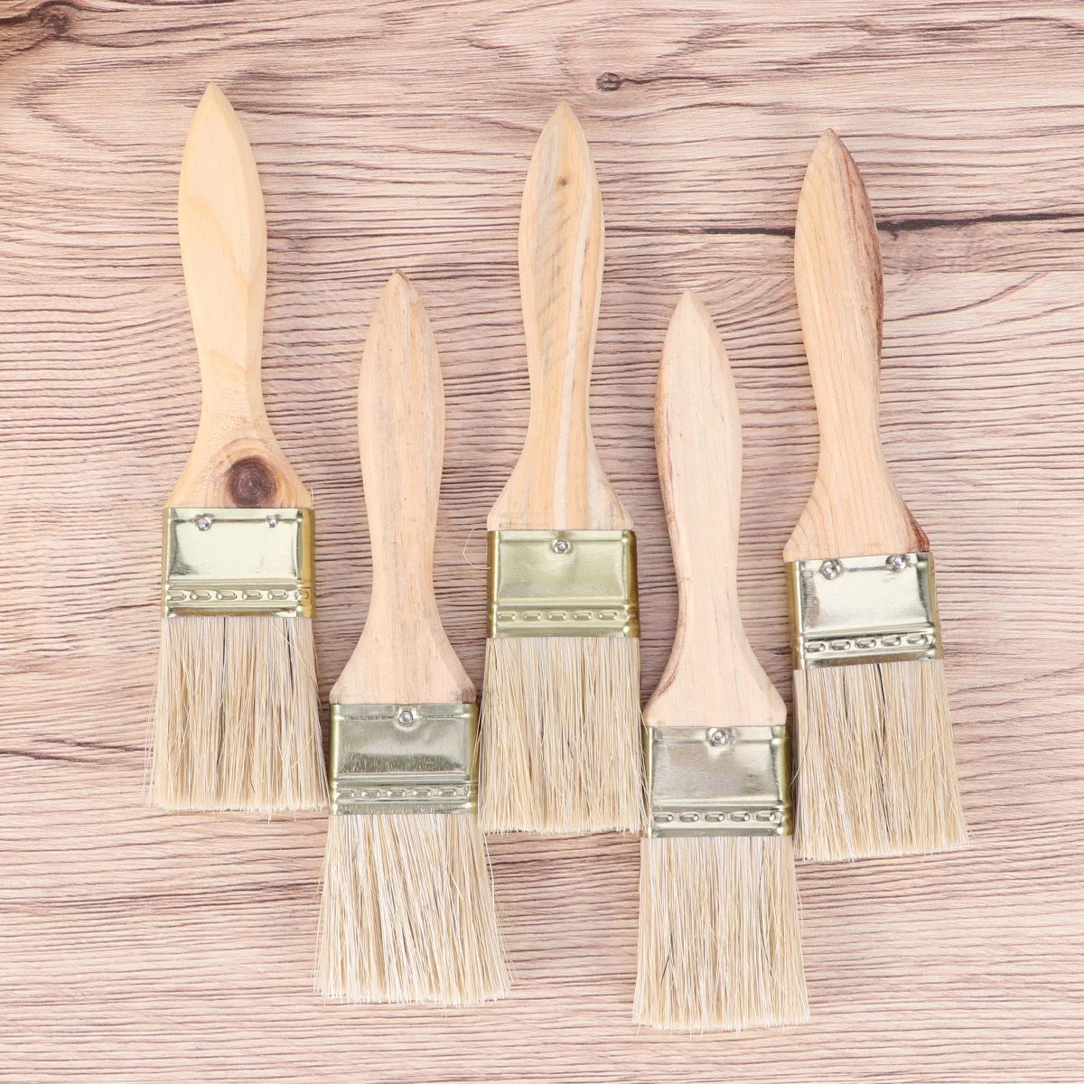 

24Pcs Wood Handle Paint Brushes Thick Bristle Brush for Wall Furniture Art and Craft Painting Precision Paint Brush