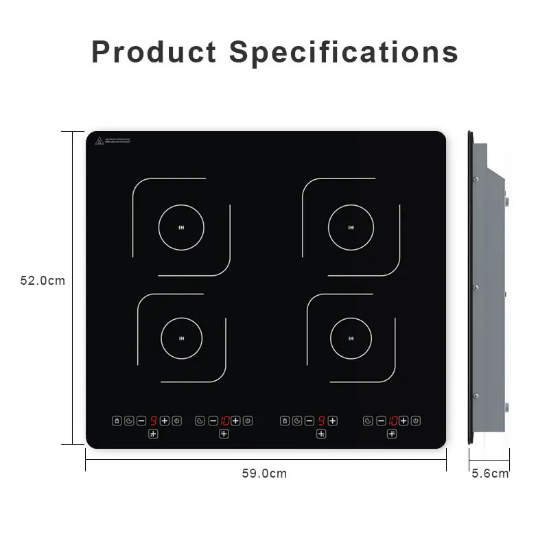 High Quality 6800W Built-in Countertop Cooktop Induction Stove IH-468A Electric 4 Burners Induction Cooker