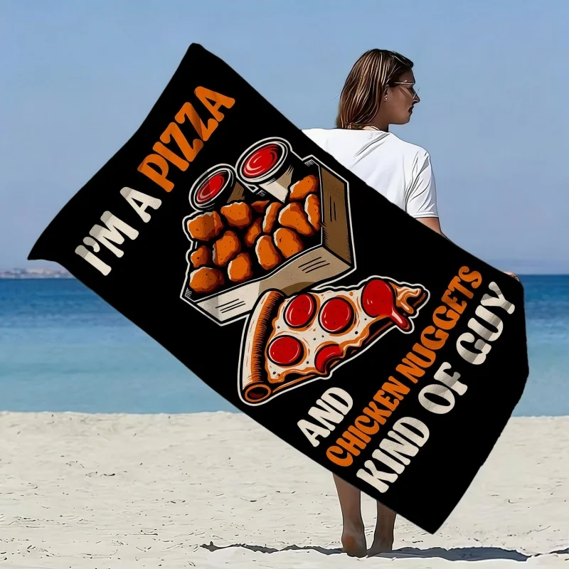 Cute Taco Beach Towel Microfiber Cartoon Cupcake Cake Pattern Bath Towels Large Quick Dry Kids Swimming Blanket Travel Shawl