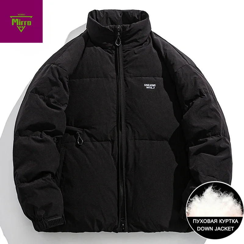 

90% White Duck Down Jackets Men Winter Puffer Jackets Thicken Warm Bubble Coats Padded Parkas Casual Loose Winter Jackets