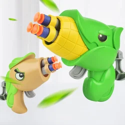 Decompression Toys Radish Gun Pistol Children Cartoon Soft bullet Gun Manual Runner Barrel Pistol Outdoor Fun Game Gift