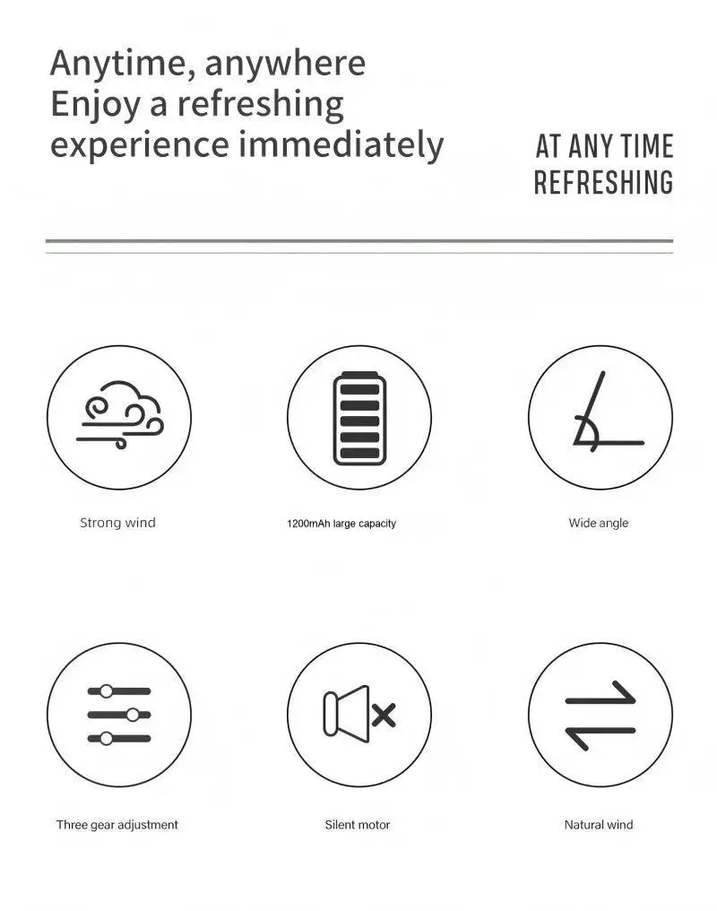 Portable USB Mini Handheld Fan,Summer Outdoor Hanging Neck Fan, USB Rechargeable,For Outdoor Camping, Hiking, Traveling, Cooler