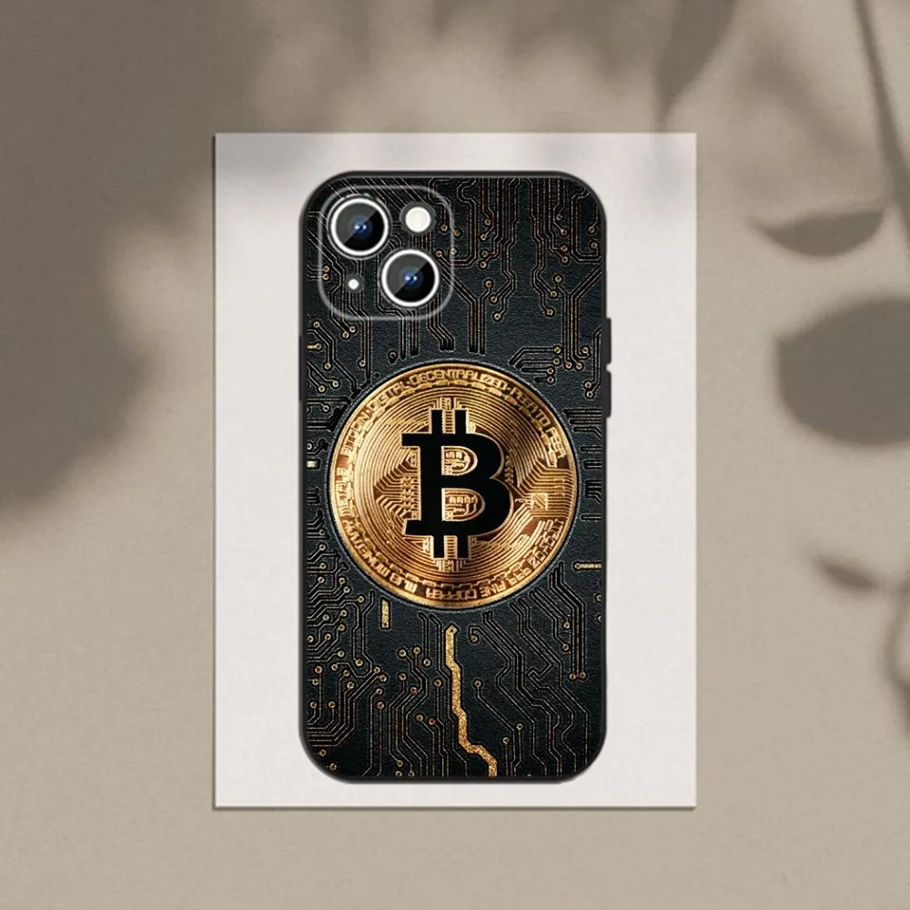 Bitcoin Phone Case Phone Case For Apple iPhone 15,14,13,12,11,XS,XR,X,8,7,Pro,Max,Plus,mini Silicone Black Cover