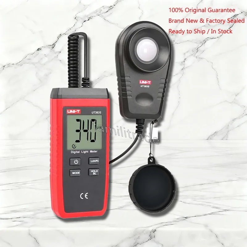 1PC NEW UNI-T UT383S Backlight Light Meter Auto Range Split Probe Data Hold Lux/Fc In Stock Original Box#familitrade
