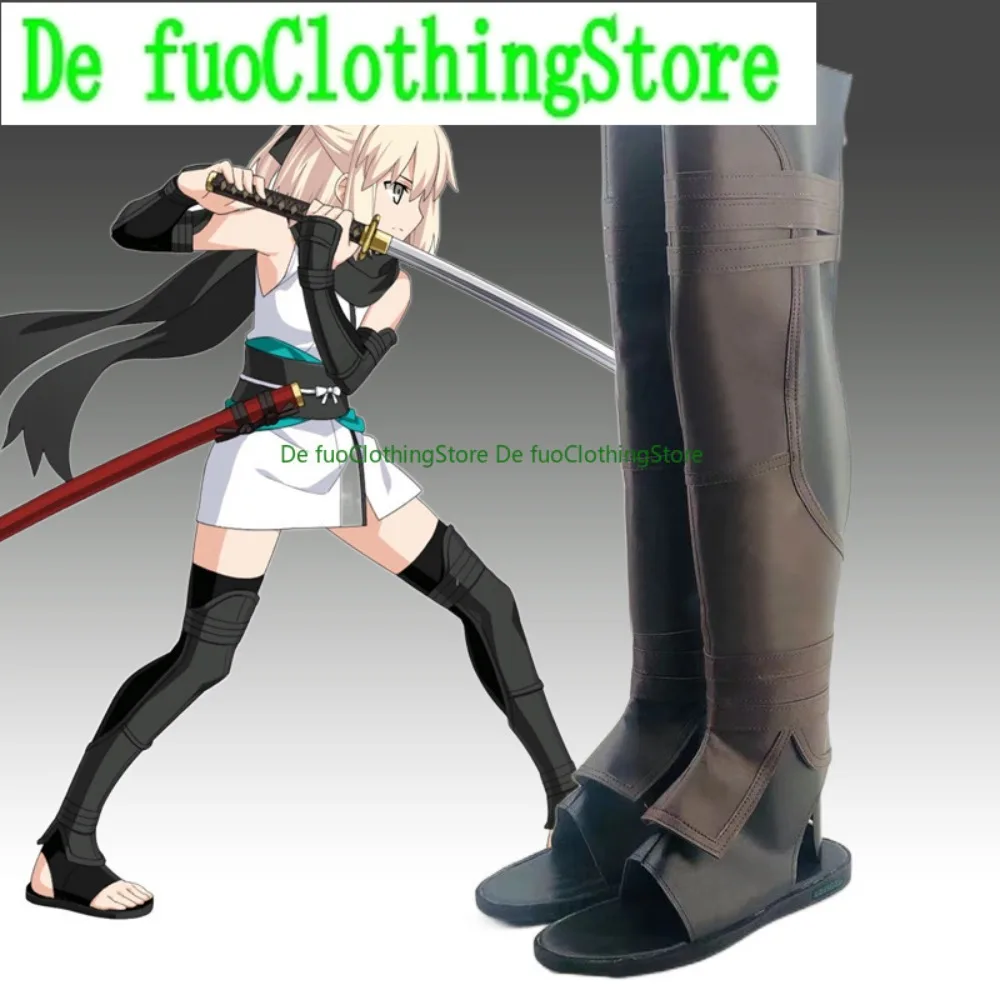 

DefuoClothing Okita Souji Обувь для косплея Аниме Игра Обувь и ботинки для ролевых игр Хэллоуин Вечеринка