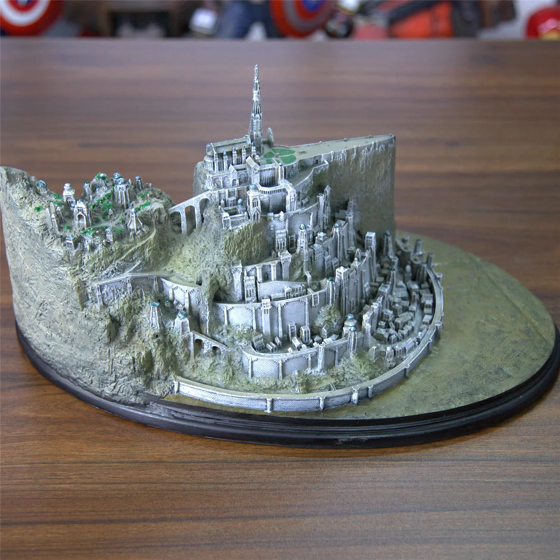 Large Size Lord Minas Tirith White City Castle figure Resin Statue Collection Model Desktop Home Decor Ornament Art Craft Gift