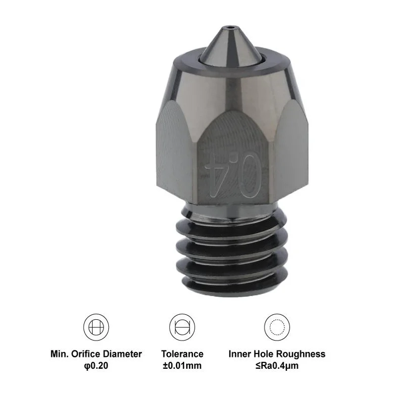 

The brand-new Mellow Phaetus tungsten carbide Mk8 nozzle is suitable for the 3D printer M6 Ender 3 Cr10
