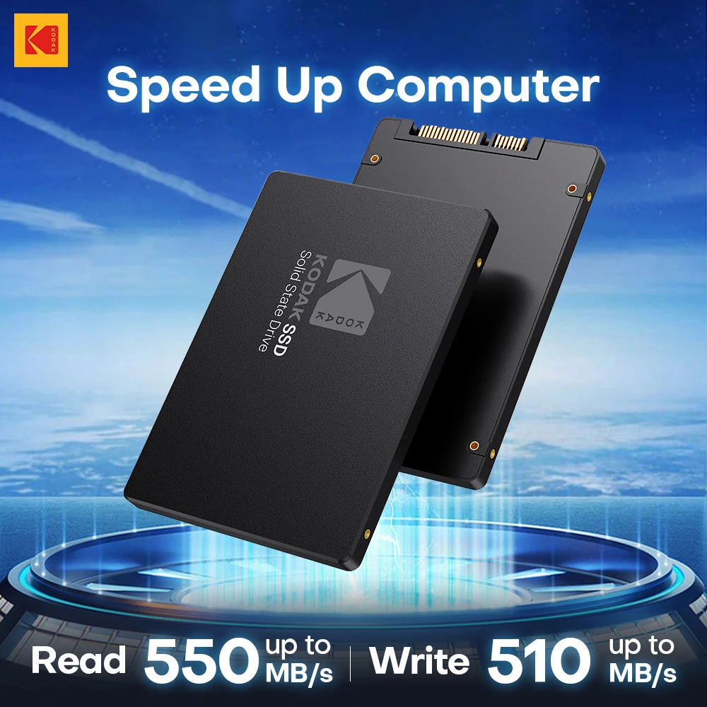 

KODAK SSD 512 ГБ 1 ТБ для ноутбука, настольного компьютера, твердотельный накопитель Sata3, 2,5 дюйма, 128 ГБ, 256 ГБ, высокоскоростной жесткий диск для настольных ПК