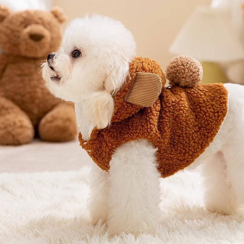 Winter Dog Hoodie Thickened Warm Puppy Coat Teddy Bichon Jacket Pet Two Legs Cardigan XS-XL New Dog Clothes Puppy Clothes