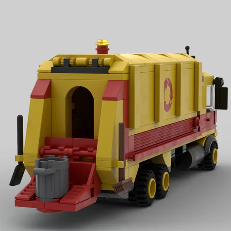 City Car Model Moc Building Bricks Refuse Collection Truck Technology Modular Blocks Gifts Christmas Toys DIY Sets Assembly