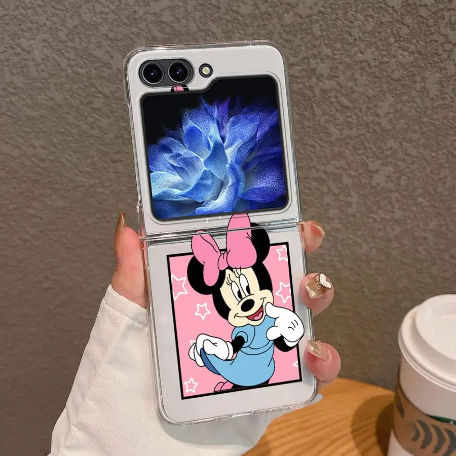 حافظة لهاتف سامسونج جالاكسي ZFlip3 ZFlip4 ZFlip5 Z Flip 7 6 5 4 3 ZFlip7 ZFlip6 غطاء هاتف ناعم شفاف ديزني ميني ماوس #3