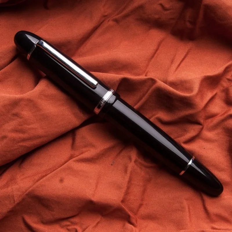 Pluma estilográfica acrílica A+ Jinhao X159, punta fina, pluma de regalo de escritura de gran tamaño negra