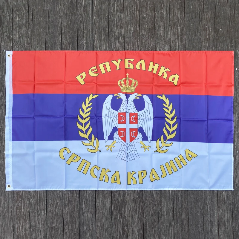 xvggdg   90x150cm Serbia State Flag  Polyester Printed Hanging Flags and Banners