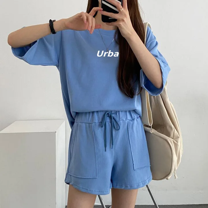 2024 Summer Two Piece Suit White Short Sleeve T-shirt Shorts Two Piece Sets Women Loose High Waist Casual Sports Top Pants Home