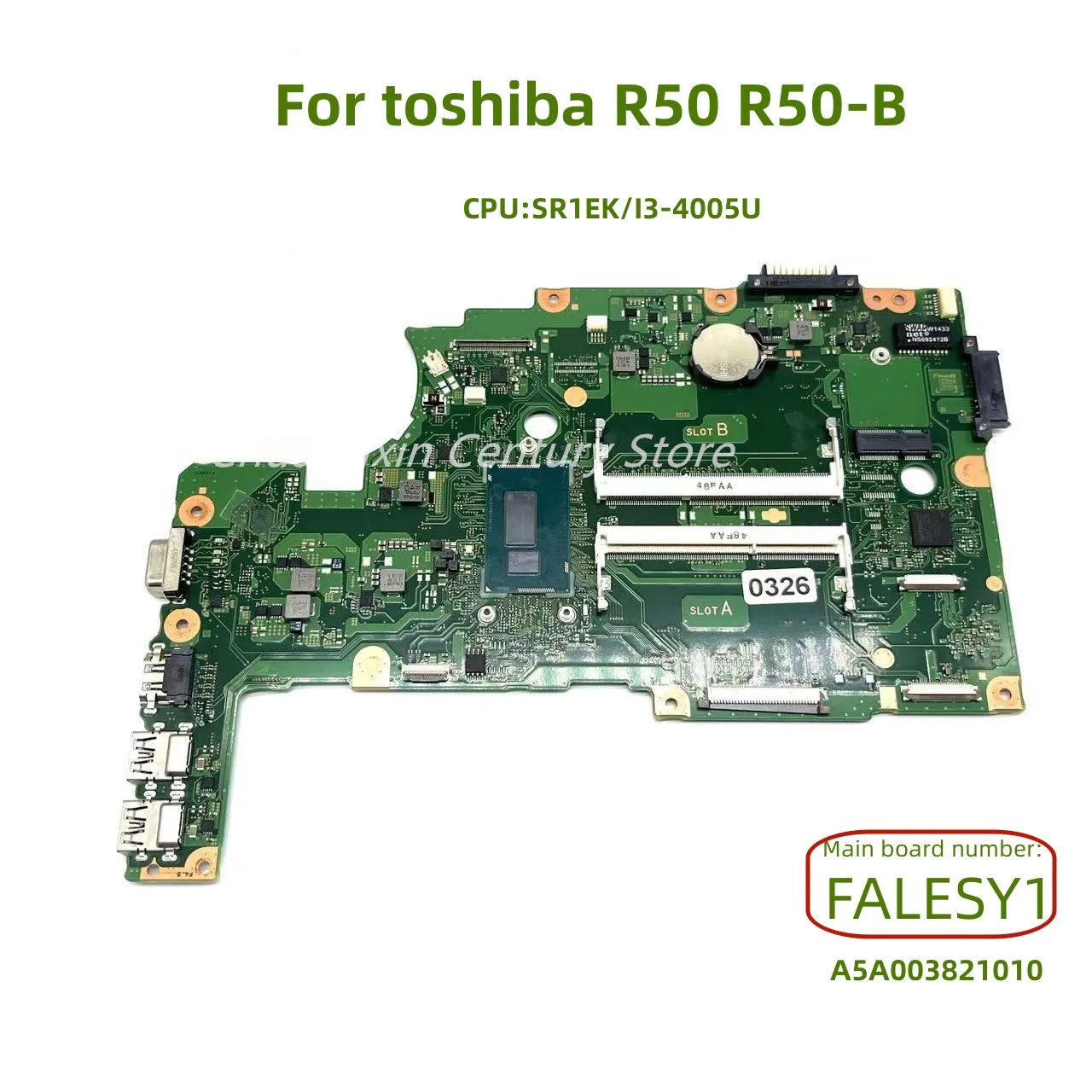 

FALESY1 is suitable for Toshiba para Satellite Pro R50 R50-B notebook CPU: I3 I5-4TH 100% test OK before shipping