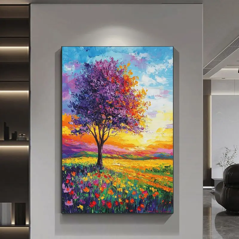 CHENISTORY الطلاء حسب الرقم الزهور المناظر الطبيعية الرسم على قماش رسمت باليد DIY صورة بواسطة أرقام ديكور المنزل