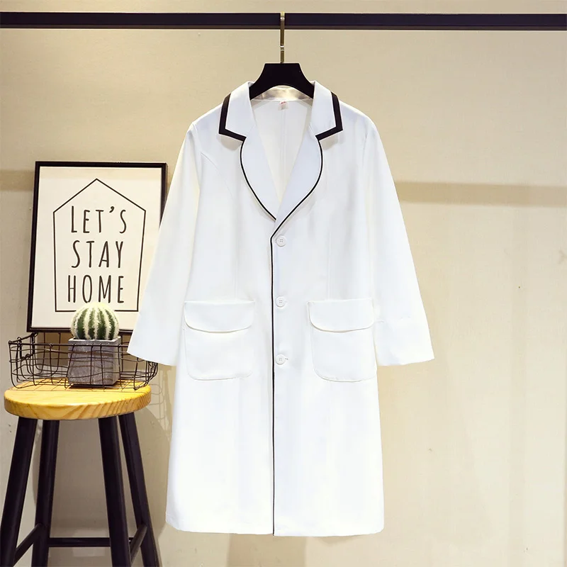 New 17 Style Lab Uniform For Women Nurse Uniforms Work Wear Phary White Coat Costume Female Spa Beauty Salon Long Jacket Gown